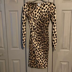 Leopard long sleeve dress